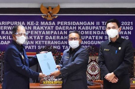 DPRD Sampaikan Rekomendasi LKPJ 2020