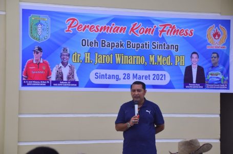 Bupati Sintang Resmikan KONI Fitness