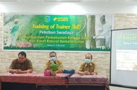 RA-Distanbun Gelar ToT Manajemen Sawit dan Karet Berkelanjutan