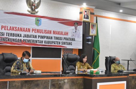 Penjelasan Sekda Terkait Tes Makalah Lelang Jabatan Pemkab Sintang