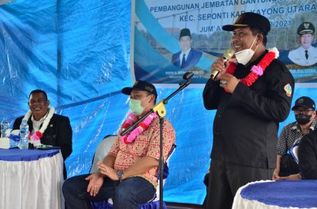 Bupati Resmikan Pembangunan Jembatan Gantung Durian Sebatang