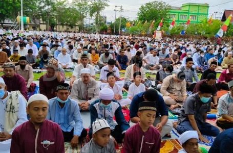 <strong>Shalat Idul Fitri Perdana Pasca Pandemi Berlangsung Khidmat</strong>