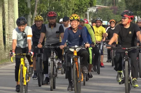 Meriahkan HUT Bhayangkara , Ratusan Peserta Ikuti Fun Bike 