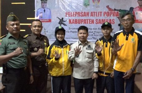 Bupati Sambas Satono Berpesan Agar Atlit Popda Sambas Perlihatkan Mental Juara