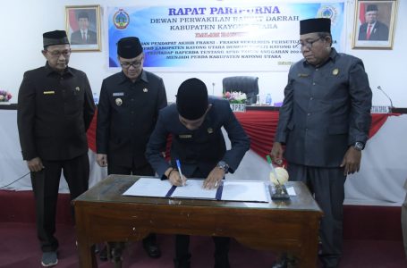 Bupati KKU dan DPRD Setujui Raperda APBD 2024 Menjadi Perda KKU