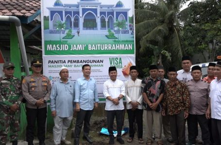 Sejalan dengan Visi Misi, Bupati Satono Sambut Baik Pembangunan Mesjid Jami’ Baiturrahman Dusun Karet Desa Pancur Tangaran