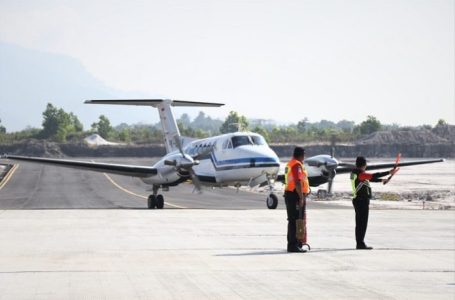 Pesawat Kalibrasi Kemenhub Sukses Mendarat Di Bandara Singkawang
