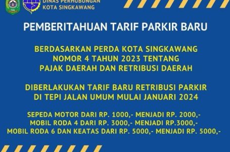 Tarif Baru, Parkir Sepeda Motor Menjadi Rp2.000