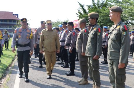 Pj Gubernur Hadiri Apel Kesiapan Pengamanan Imlek Dan Pemilu 2024