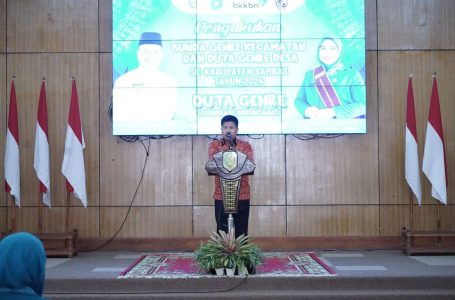 Bupati Sambas Satono ingin Sinergitas dalam Pengentasan Stunting dalam Pengukuhan Duta Kabupaten Sambas