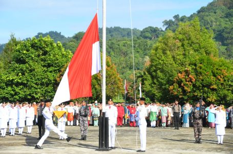 Pj Bupati KKU Pimpin Upacara Peringatan HUT ke 79 RI