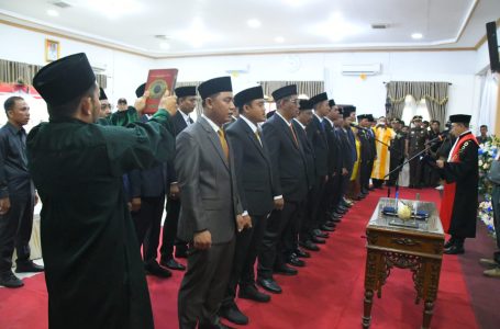 Pj Bupati KKU Hadir di Paripurna Istimewa Pengucapan Sumpah Jabatan 25 Anggota DPRD Masa Jabatan 2024-2029
