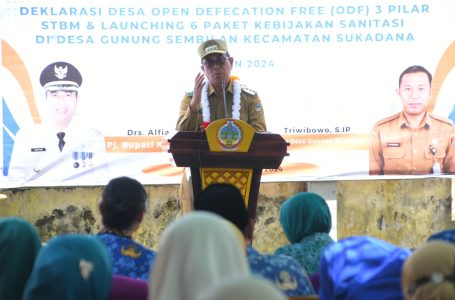 Pj Bupati Beri Apresiasi Desa Gunung Sembilan atas Deklarasi ODF 3 Pilar STBM